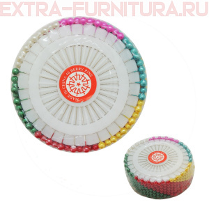 Булавки  "ромашка" арт. ТВ.РНА-03 46 мм, уп. 12 рол. по 30 шт., цветные