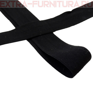 Резинка окантовочная 20мм цв. черный, матовая ROM.20322 уп. 1000м