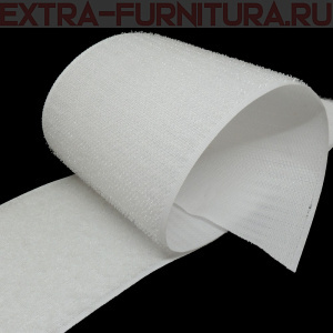  Лента контакт 80мм цв.белый (25м)