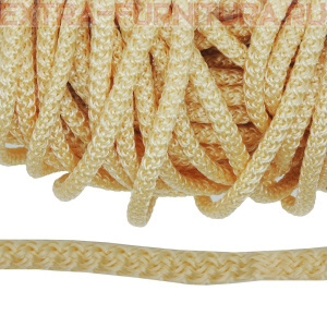Шнур ПП 8 мм, цв.500 золото, уп.100м, пл.6,5 гр/м