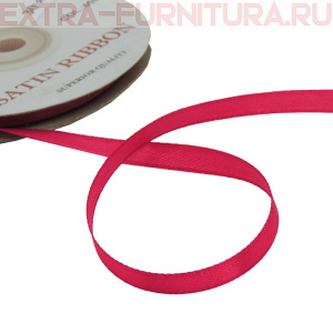 Лента атласная  6 мм  цв.061 малина рул. 27,42м