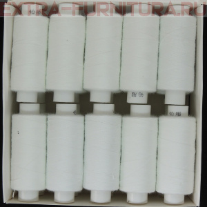 Нитки 40 ЛШ 200 м белые (уп. 20 шт.)