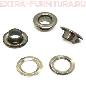 Люверсы 8 мм, (15*8 mm, h=5,5 mm.), черный никель (уп.1000шт) Д