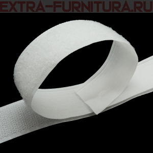  Лента контакт 25мм цв.белый (25м)