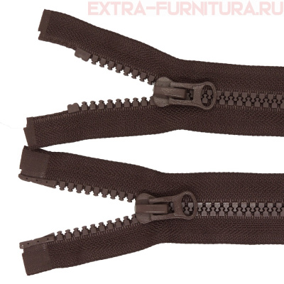 Молния Трактор Т8 2 замка 80см, цв.304 коричневый темный, LOGO