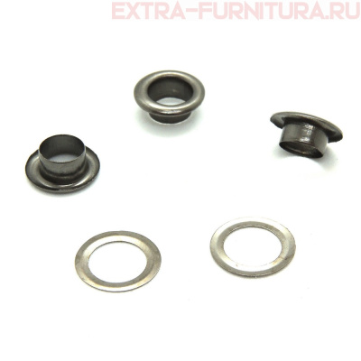 Люверсы 6 мм, (10*5 mm, h=3,7 mm.), черный никель (уп.1000шт) М