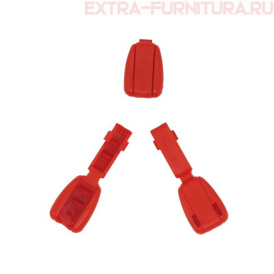 Концевик защёлкивающийся, цв. красный  (уп.500шт.)