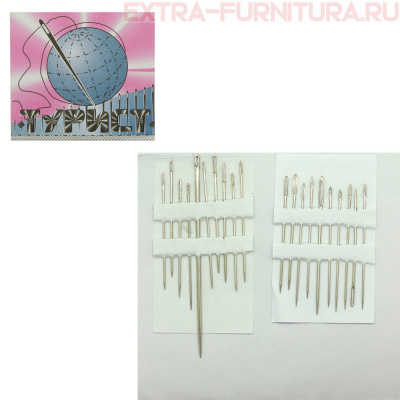 Иглы для ручного шитья "Турист", уп.20 игл