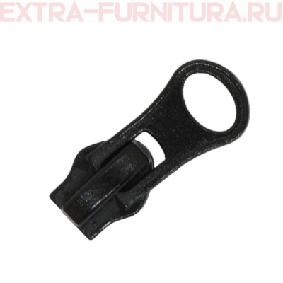 Бегунок-автомат к рулонной молнии тип 7, цв. черный, водонепрониц., LOGO