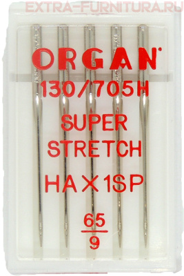 Иглы Organ супер стрейч для БШМ № 65, уп.5шт.